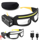 LED Headlamp Glasses 1000 Lumens Rechargeable Hands-Free Light