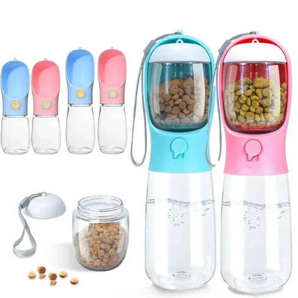 Portable Water Bottle for Dogs with Food Container On the Go Astoria Lifestyle