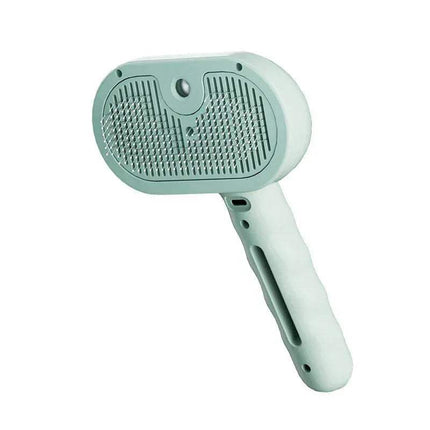 White Pet Steam Grooming Comb 3-in-1 Self-Cleaning Mist Brush for easy and efficient pet grooming. - Astoria Lifestyle