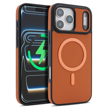 Carbon Fiber Case for iPhone with MagSafe compatibility and sleek design on a smartphone. Astoria Lifestyle