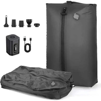 17L Vacuum Compression Bag with Air Pump, accessories and compact design for efficient travel space saving.