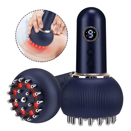 Electric Meridian Brush Gua Sha Cupping Massager for muscle relief and heat therapy.
