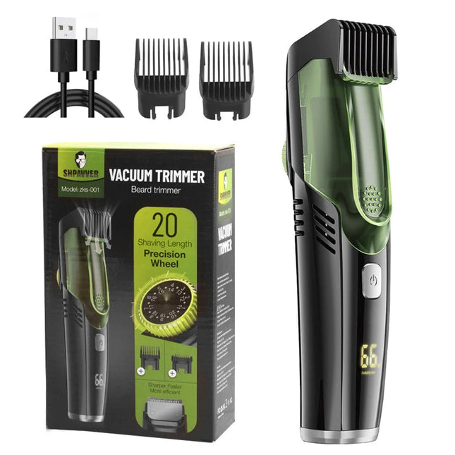 Vacuum Beard Trimmer Cordless Grooming Kit with Hair Capture Astoria Lifestyle