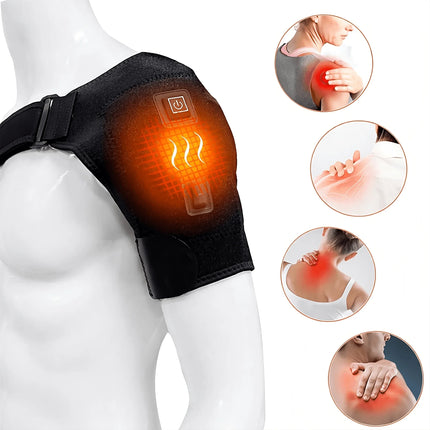 USB Heated Shoulder Brace Rotator Cuff Pain Relief Heat Therapy for shoulder pain relief and comfort.