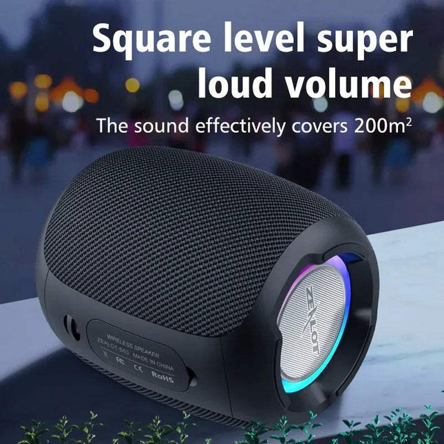 Zealot S53 Portable Bluetooth Speaker is designed for super loud volume with sound coverage of 200m². - Astoria Lifestyle