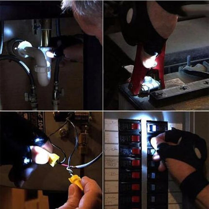 Gloves Light LED Finger Flashlight Hands Free Work Gloves Astoria Lifestyle