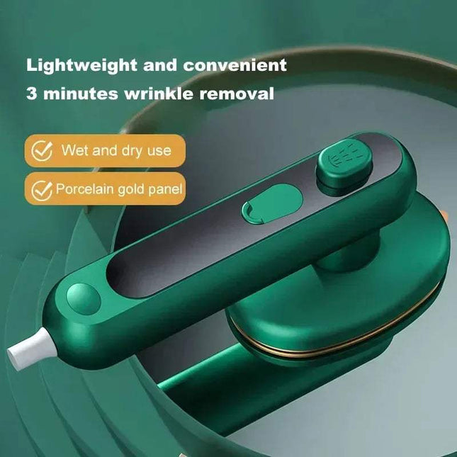 Electric 30W Mini Portable Steam Iron features lightweight design for easy travel and 3 minutes wrinkle removal. - Astoria Lifestyle