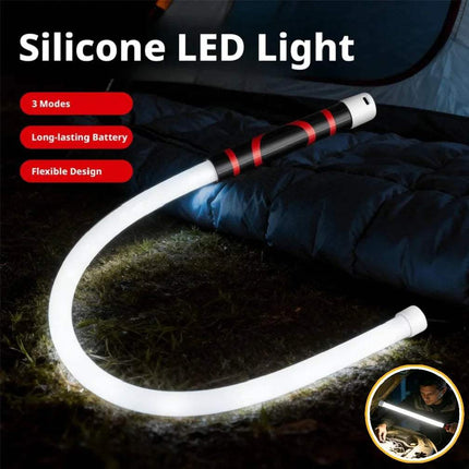 Flexible LED Work Light with silicone design, 3 modes, and long-lasting battery for versatile use in tight spaces. Astoria Lifestyle