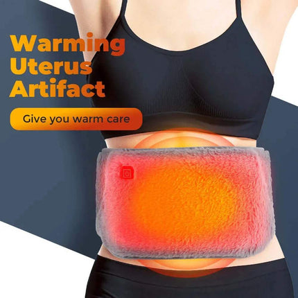 Electric Heating Waist Belt providing warmth and comfort for pain relief on the stomach.