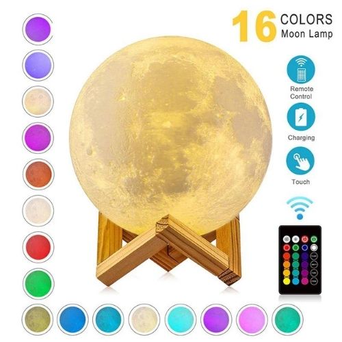 LED Moon Lamp 16 Color Remote Control Night Light Decor Lamp Astoria Lifestyle