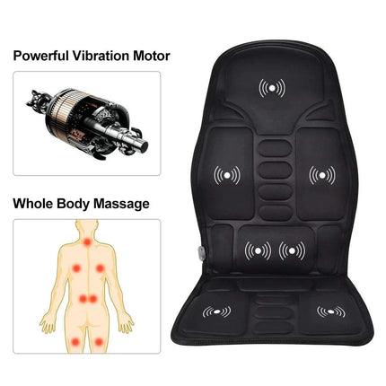 Multi-Mode Vibrating Massage Chair Pad showcasing powerful vibration motor for whole body massage.