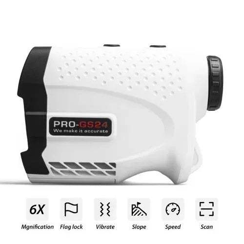 Rangefinder Golf with Slope Function features 6X magnification and accurate distance measurement up to 650 yards.