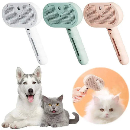 Pet Steam Grooming Comb 3-in-1 Self-Cleaning Mist Brush for dogs and cats in various colors. - Astoria Lifestyle