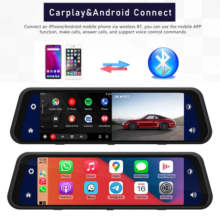 Dash Cam Mirror Screen 4K Front Rear Camera Driving Recorder Astoria Lifestyle