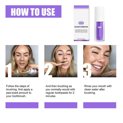 Instructions on how to use a 2x Whitening Toothpaste for Deep Stain Removal & Brightening