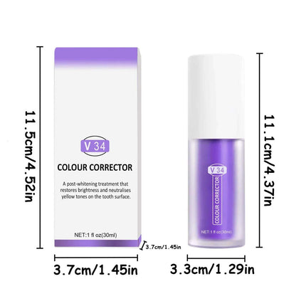V34 Colour Corrector 2x Whitening Toothpaste for Deep Stain Removal & Brightening