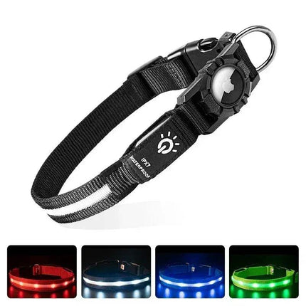 LED Dog Collar with AirTag Holder Waterproof & High Visibility Astoria Lifestyle