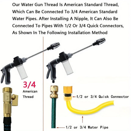 High-Pressure Car Washing Water Gun Garden Hose Spray Nozzle Astoria Lifestyle
