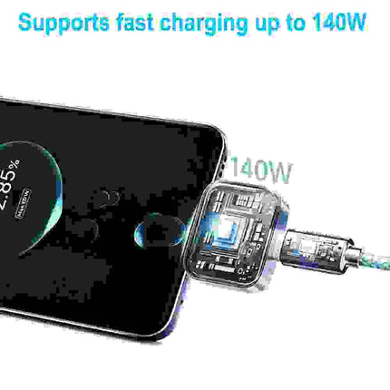 KUWAJIA Auto Disconnecting Charger connecting to device, supports fast charging up to 140W for efficient battery management. Astoria Lifestyle