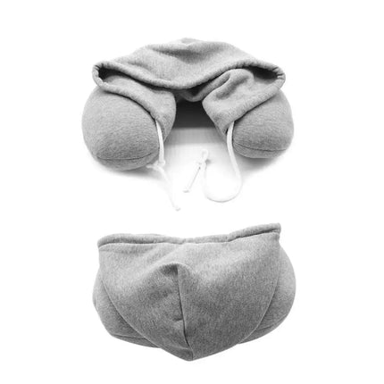 Hooded Travel Neck Pillow Memory Foam Support for Travel Rest Astoria Lifestyle