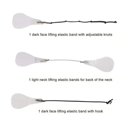 40x Face Tapes pack including dark face lifting elastic bands and adjustable hooks for enhanced facial contours.
