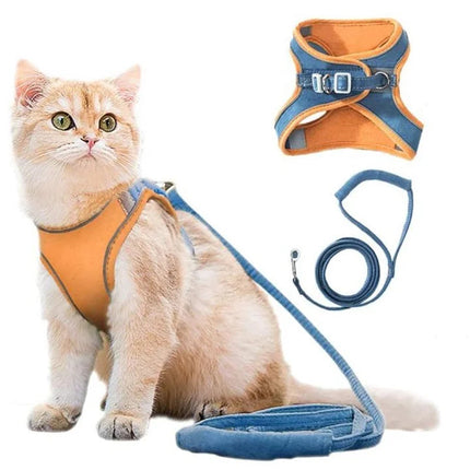 Cat Vest Harness Leash Set Adjustable Reflective Pet Harness Astoria Lifestyle