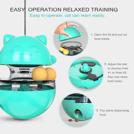 Interactive Cat IQ Treat Ball Puzzle Food Dispenser Toy for Cats Astoria Lifestyle