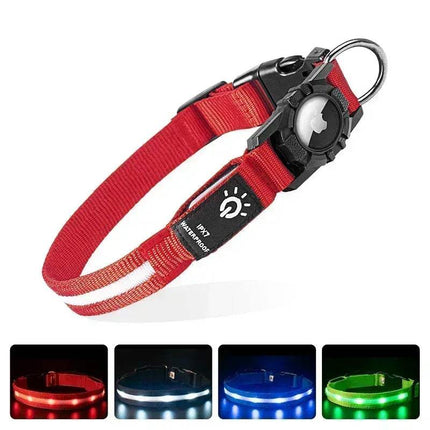 LED Dog Collar with AirTag Holder Waterproof & High Visibility Astoria Lifestyle