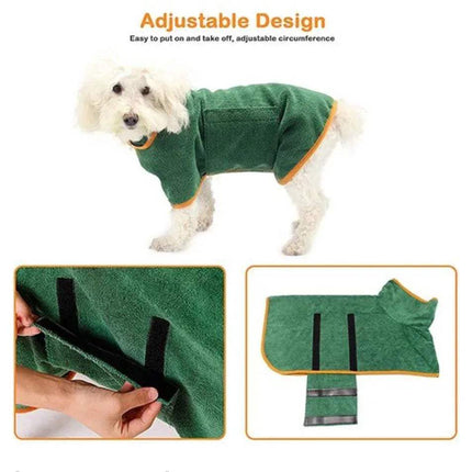 Dog Bathrobe Towel Quick-Dry, Warm & Comfortable Pet Coverall Astoria Lifestyle