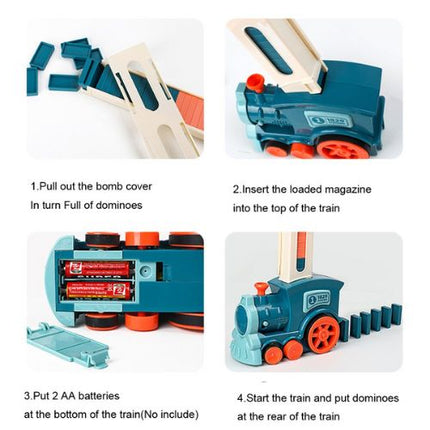 Automatic Domino Train Educational Toy with Domino Laying Function Astoria Lifestyle