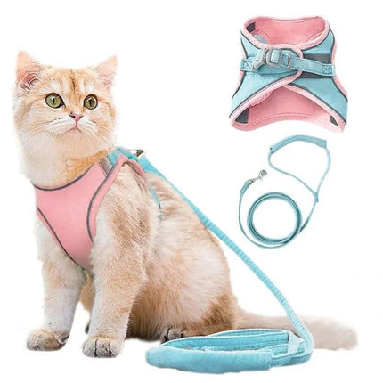 Cat Vest Harness Leash Set Adjustable Reflective Pet Harness Astoria Lifestyle
