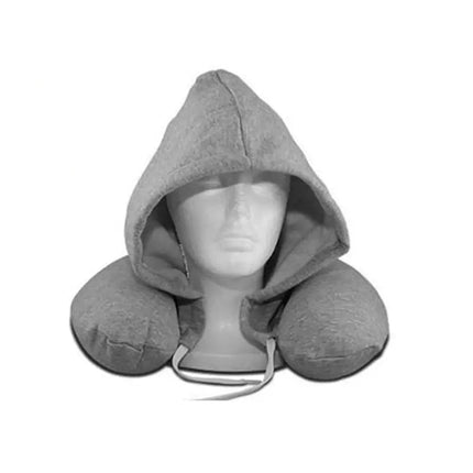 Hooded Travel Neck Pillow Memory Foam Support for Travel Rest Astoria Lifestyle