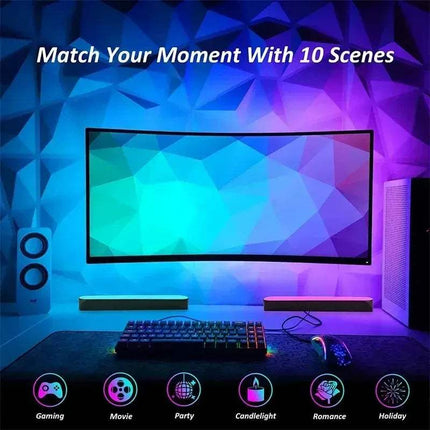 RGB Symphony Lights LED Atmosphere Kit with 10 scenes for gaming, movie, party, and more. - Astoria Lifestyle
