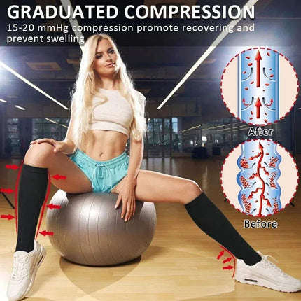 Zipper Compression Socks Knee-High Support for Circulation & Comfort - Astoria Lifestyle