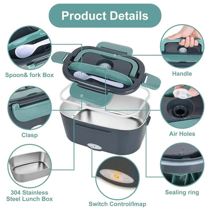 2-In-1 Electric Heating Lunch Box Portable Food Warmer Office & Travel Astoria Lifestyle