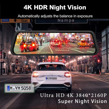Dash Cam Mirror Screen 4K Front Rear Camera Driving Recorder Astoria Lifestyle