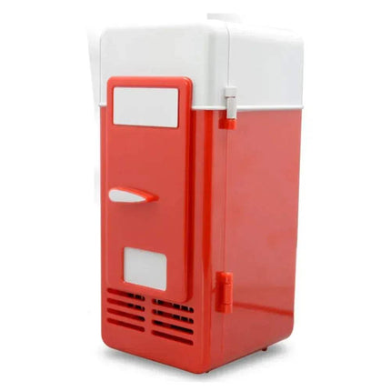Red Mini USB Fridge for Beverages & Cans Portable Cooler & Warmer - Astoria Lifestyle