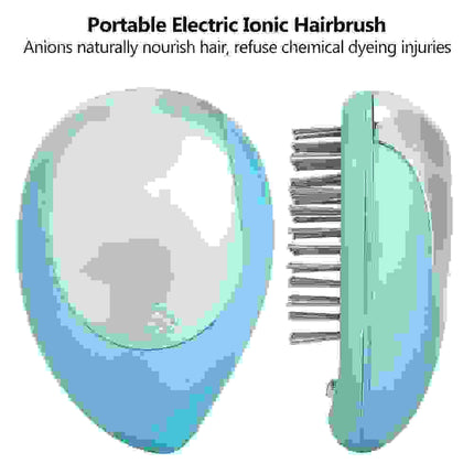 Anti-Static Ionic Vibrating Hair Brush displayed with a modern design, promoting frizz-free and smooth hair.
