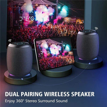 Zealot S53 Portable Bluetooth Speaker showcasing dual pairing and 360° stereo surround sound at a live concert. - Astoria Lifestyle