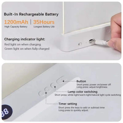 LED Book Light Eye-Care Reading Lamp with Adjustable Color Modes Astoria Lifestyle