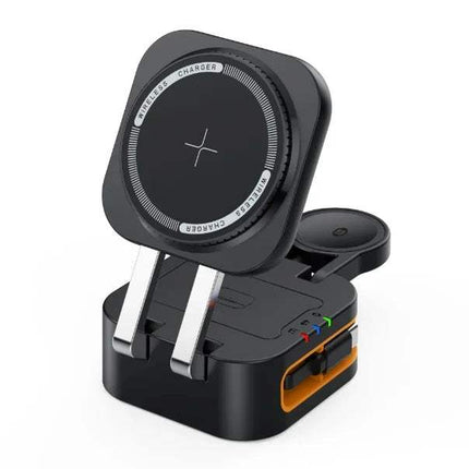 Magnetic 3 in 1 Wireless Charger Station With Extension Cords