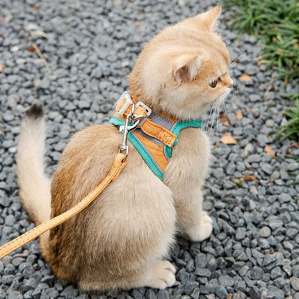 Cat Vest Harness Leash Set Adjustable Reflective Pet Harness Astoria Lifestyle