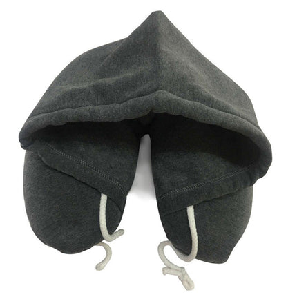 Hooded Travel Neck Pillow Memory Foam Support for Travel Rest Astoria Lifestyle