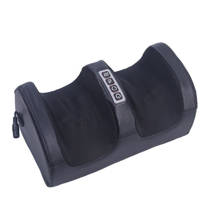 Electric Kneading Foot Massager Black with control panel on a white background
