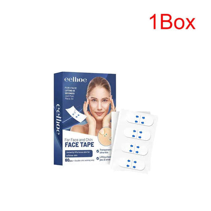 Anti Wrinkle Beauty Stickers for instant face lift box with patches for smoother skin and facial contouring.