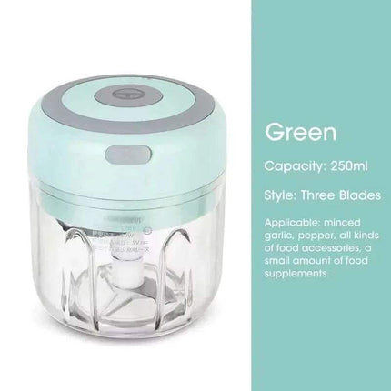 Electric Kitchen Food Chopper with capacity details on a white background