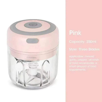 Electric Kitchen Food Chopper with clear container on a white background
