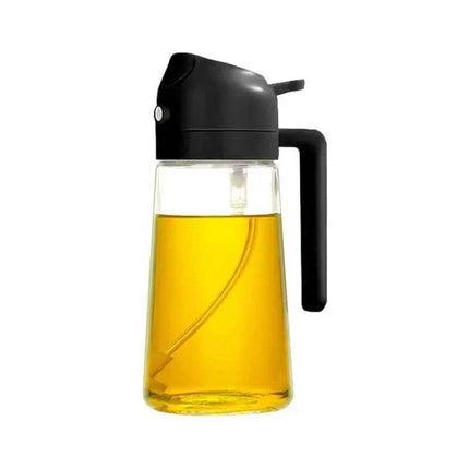 2-in-1 Oil Spray Bottle for easy and healthy cooking, featuring a spray and pour design for precise control.