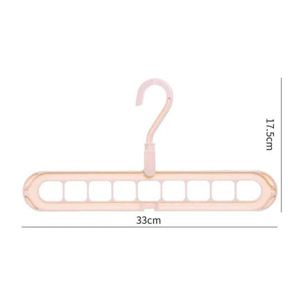 9-in-1 Smart Hanger measuring 33cm wide and 17.5cm high, ideal for efficient closet organization.