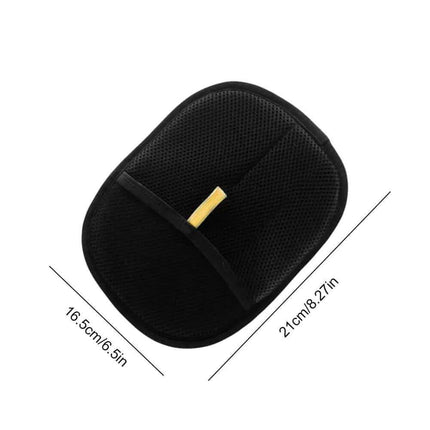 Pet Hair Removal Glove dimensions showing 16.5 cm by 21 cm for effective pet hair removal.